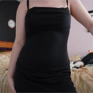 Very cute early 2000s y2k black maxi dress size medium